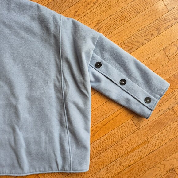 WynneCollection Layers Melton Unstructured Jacket Periwinkle Blue Large - Picture 9 of 15